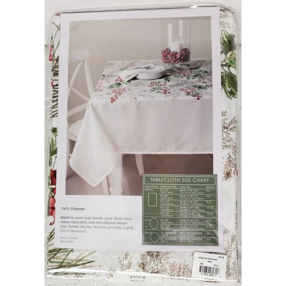 Printed Fabric Tablecloth 60